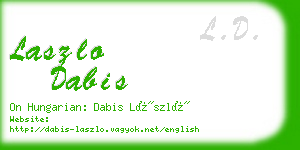 laszlo dabis business card